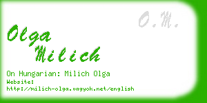 olga milich business card